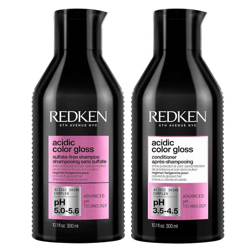 Redken Acidic Color Gloss Shampoo & Conditioner Set For Color Treated Hair - Protects Vibrancy and Extends Hair Shine, Sulfate-Free