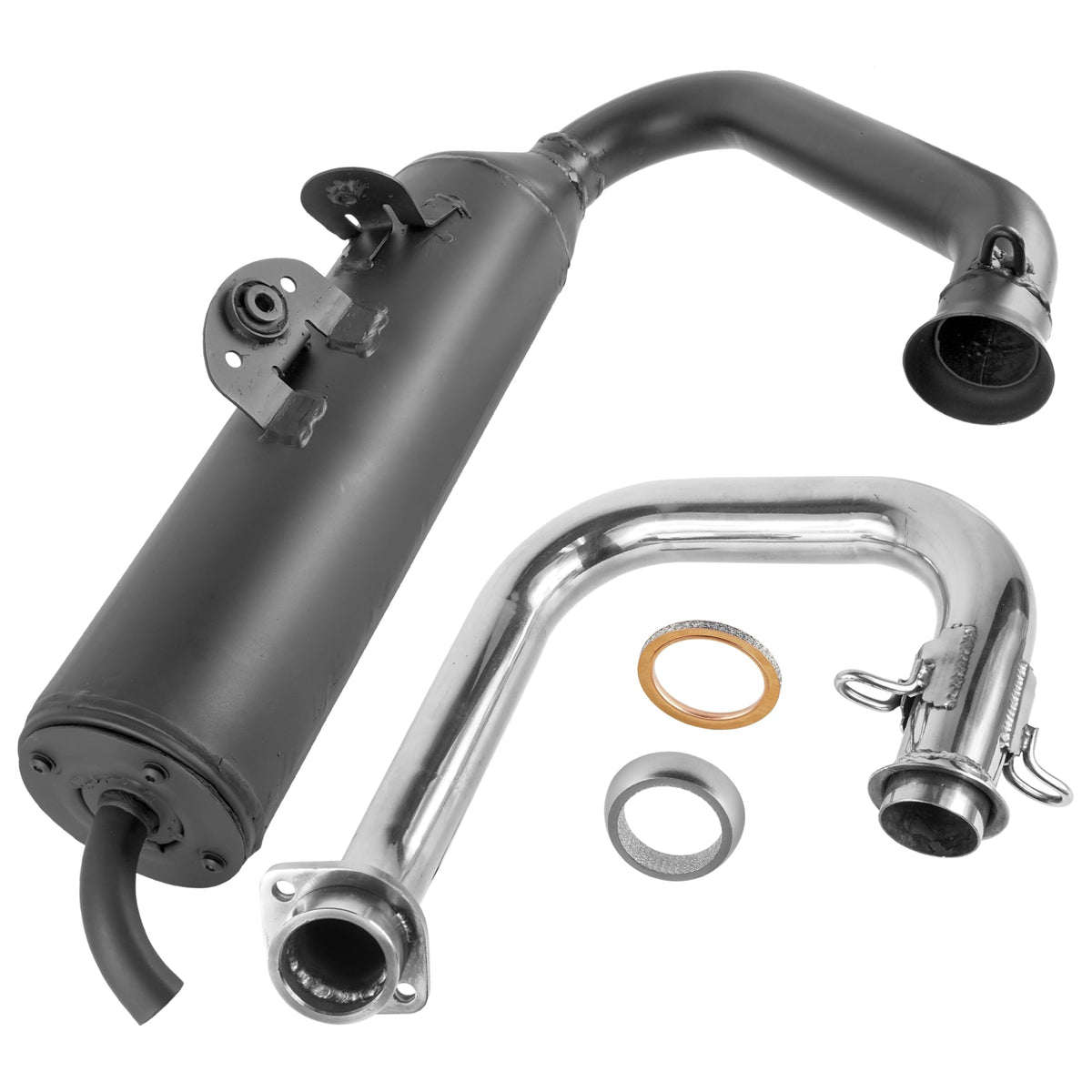 Caltric Muffler Silencer Pipe with Gasket Compatible with Yamaha Viking 700 YXM700 4X4 2014 2015 2016-2021