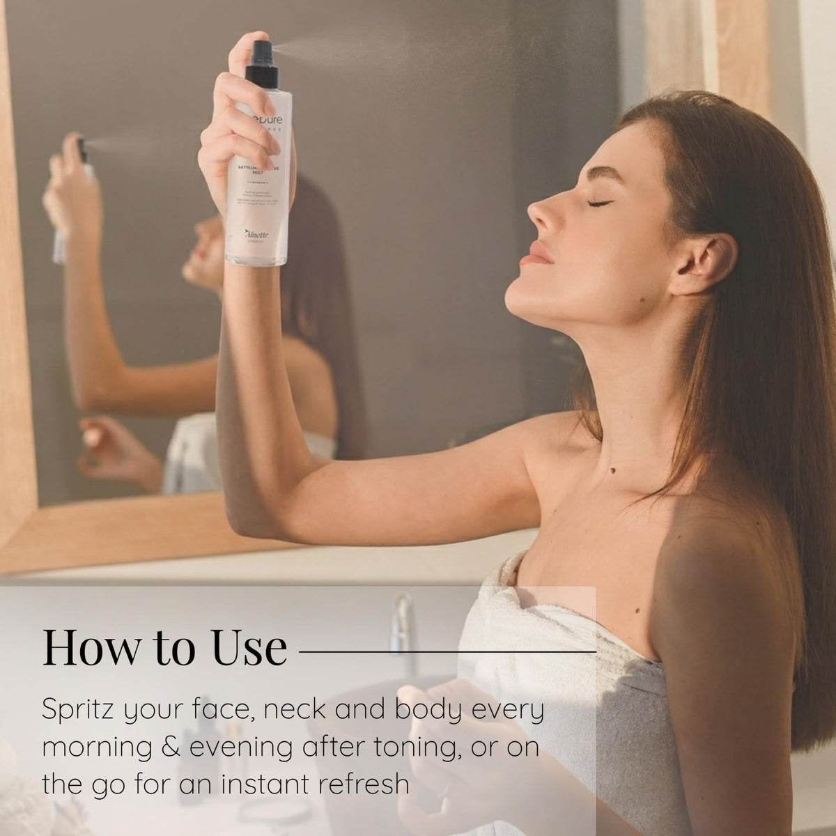 Aloette Nutri-Hydrating Mist After Sun Spray - Facial & Body Mist Skin Care
