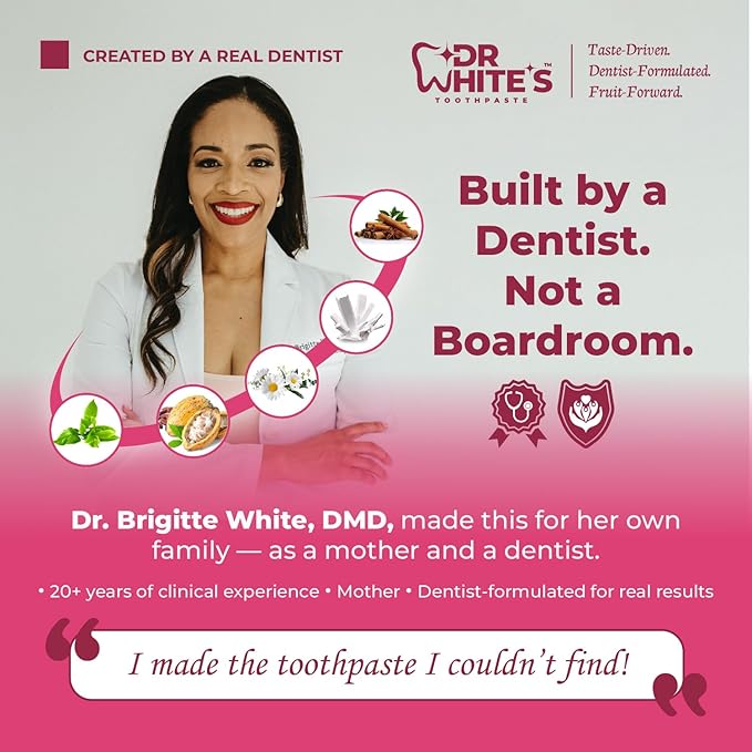 Dr. White’s Signature Flavor Trio — Glow Getters | Fluoride-Free Nano-Hydroxyapatite Toothpaste Set, 3 × 3.5 oz | Mint-Free | Dentist-Formulated | Enamel-Identical Mineral Care