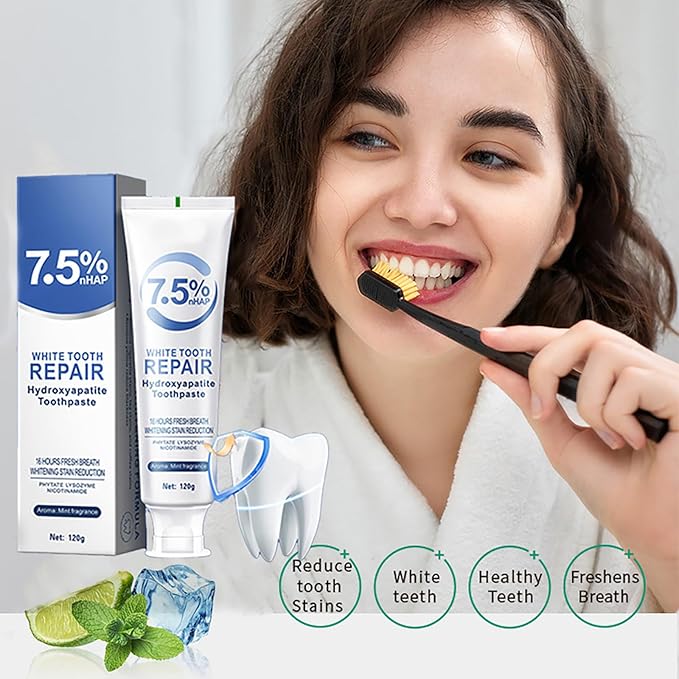 Hydroxyapatite Toothpaste 7.5% nHAP, Mint Fragrance 16 Hours Fresh Breath,Best ceelike Hydroxyapatite Toothpaste for Enamel Protection and Tooth Strengthening Use for Oral Care (1Pack c, Mint_c)