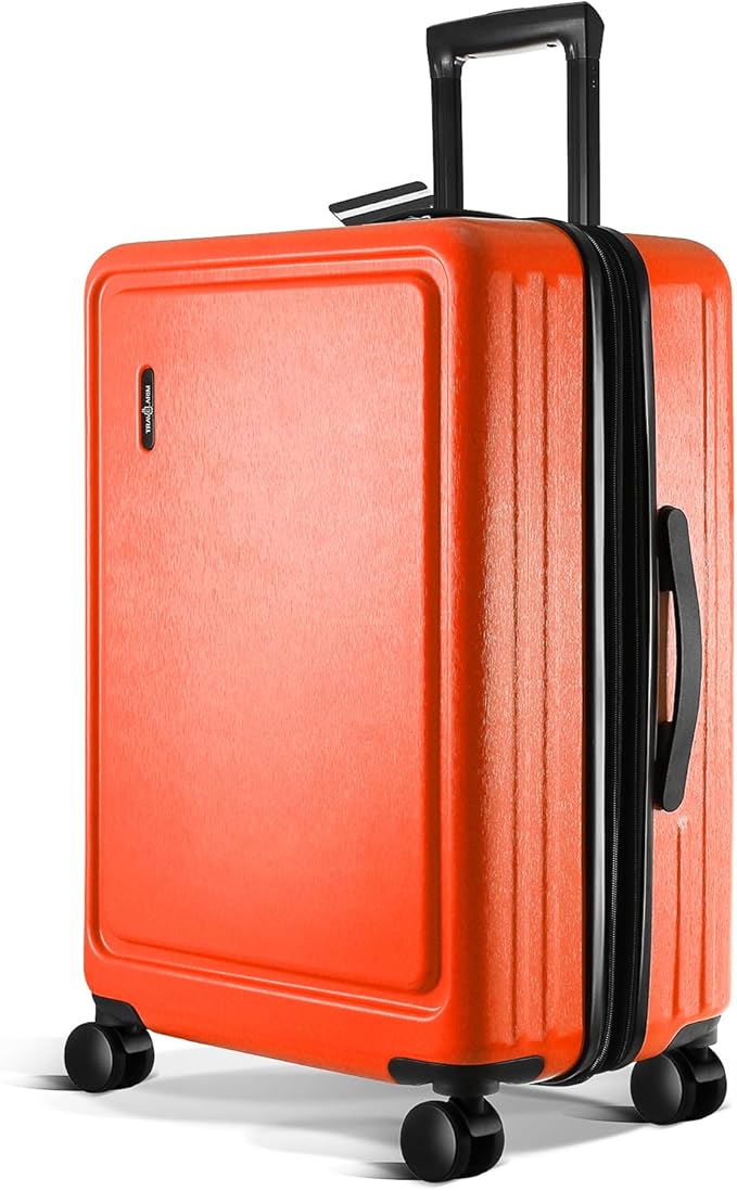 TRAVELARIM 24 Inch Luggage with Spinner Wheels, Hard Shell Suitcase with TSA Locks for Luggage, Travel Large Suitcase, Expandable Hard Shell Suitcases, Orange