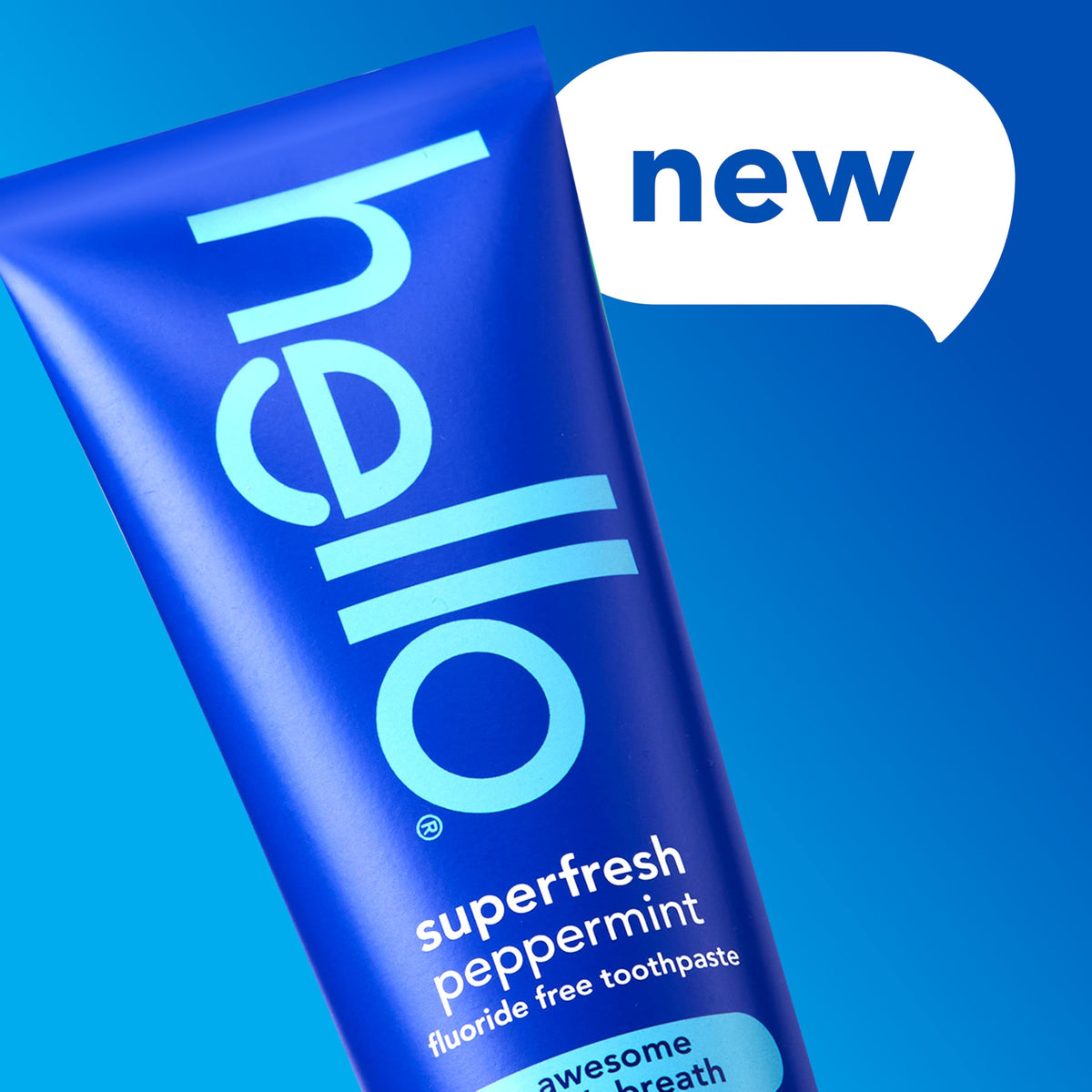 Hello Superfresh Natural Peppermint Fluoride Free Toothpaste for Bad Breath, 5 Oz, Minty Bad Breath Toothpaste, SLS Free, Vegan, Helps Whiten Teeth by Removing Surface Stains (Pack of 3)