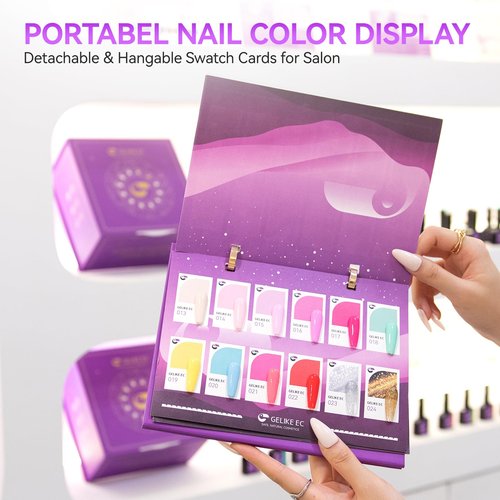 gelike ec Pro Gel Polish for Salon: 36 Colors Kit HEMA-FREE Highly Pigmented Formula Manicure Nail Art Design for Women 16ml Professional Bottles