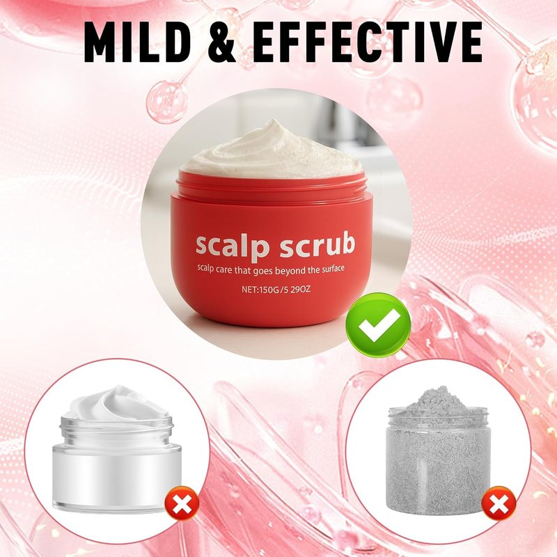 Avocado Oil Scalp Scrub, Rich in Grapefruit Extract, Grapeseed Extract, and Pumice, Natural Scrub & Dry Scalp, Gluten Free, Vegan