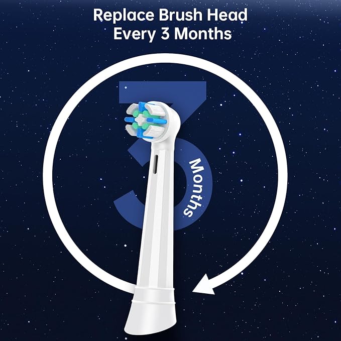6 Pcs IO Replacement Heads Compatible with Oral B IO 2/3/4/5/6/7/8/9/10/Deep Clean Electric Toothbrush, Medium Bristles Brush Heads Compatible with Oral B IO for Effective Plaque Removal (White)