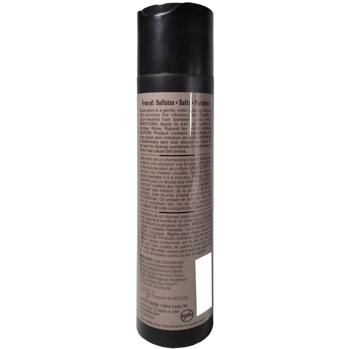 Watercolors Color Depositing Shampoo, Semi Permanent Hair Color 8.5 oz - FLUID FIRE