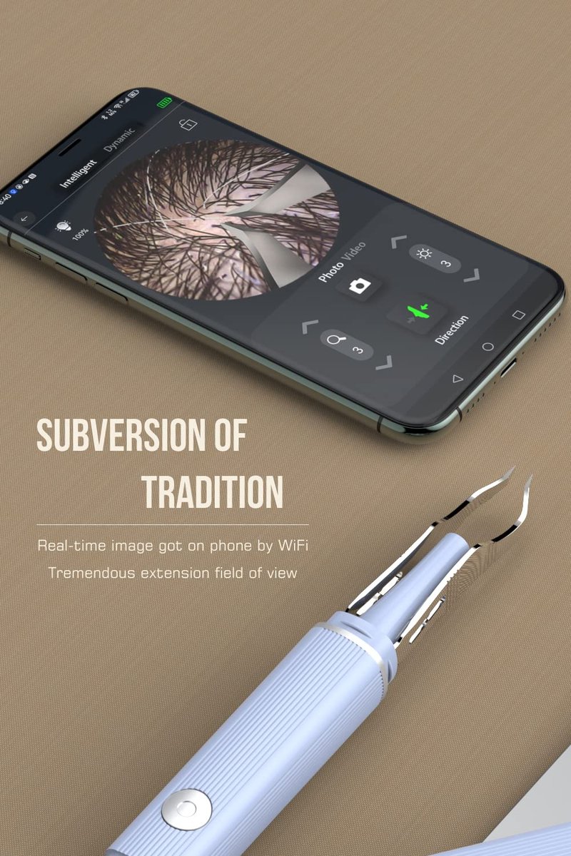 Hair Removal Tweezer with 1080p Camera, Ultimate Precision: Tweezer with Camera - Perfect for Delicate Tasks! - - Ear Hair Eyebrow Tweezer