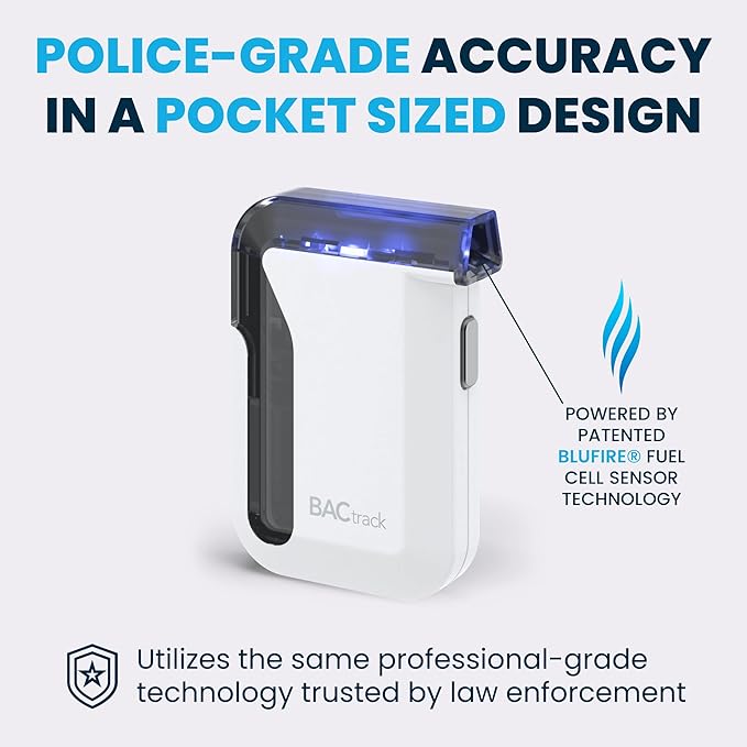 BACtrack Mobile Smartphone Breathalyzer | Professional-Grade Accuracy | Wireless Smartphone Connectivity | Compatible w/ Apple iPhone, Google & Samsung Android Devices | Apple HealthKit Integration