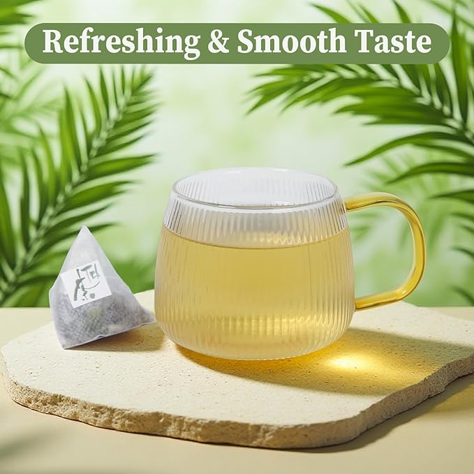 FullChea - Plantain Leaf Tea, 50 Teabags, 2g/bag - Whole Plantain Leaves - Plantago Major Herbal Tea - Non-GMO - Caffeine-free - Support Respiratory Health & Boost Immunity