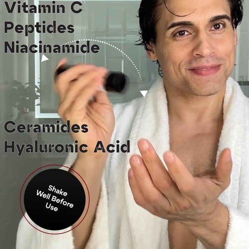 Man Labs Titan MAX Anti-Aging Face Serum for Men – Ultra Potency Mens Face Moisturizer – Men, Dark Spots, Wrinkles, Fine Lines – Vitamin C & E, 10% Niacinamide, Hyaluronic Acid – Unscented