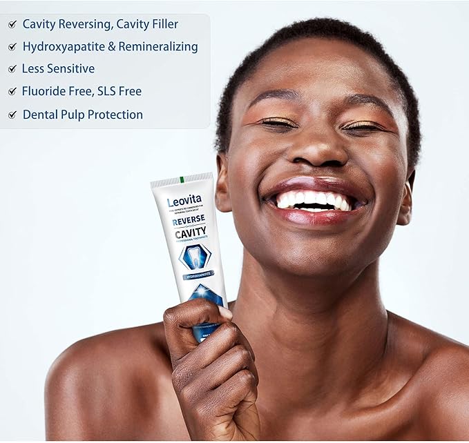 Cavity Reversing Toothpaste for Adult, Hydroxyapatite as Remineralizing Filler, SLS and Fluoride Free Tooth Decay Treatment, Anticavity Reversal Enamel Repair, 3.52 OZ