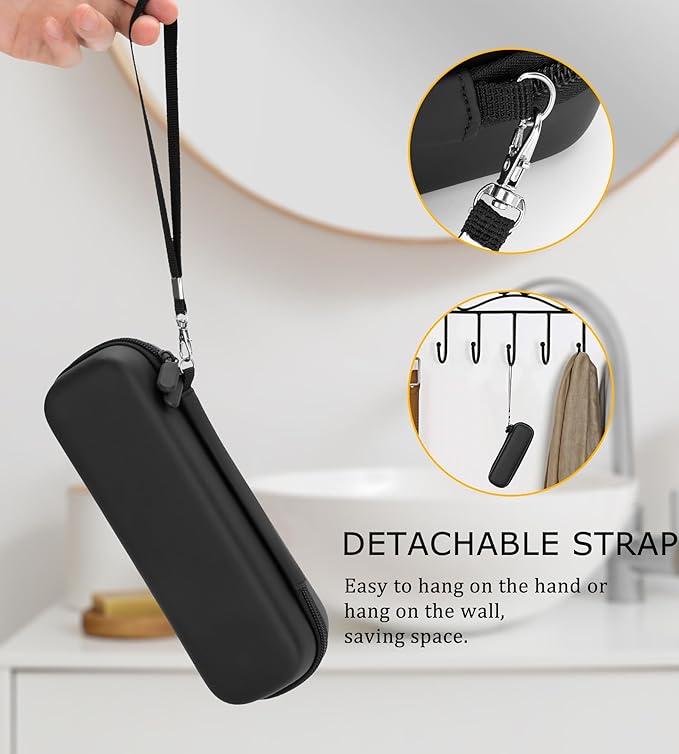 Stukcae Toothbrush Travel Case for Oral-B Pro 1000, 2000, 3000, 3500, Hard Shell Portable Carrying Electric Toothbrush Protection Case with Waterproof Grey Lining, Mesh Pocket for Accessories