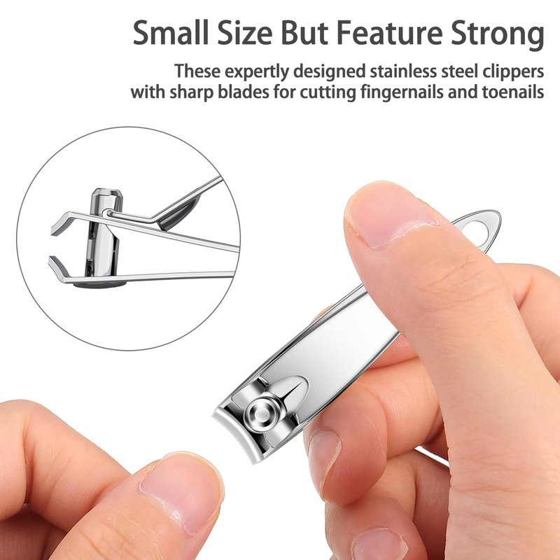 AVERZELLA 100-Pack Nail Clippers Bulk, Toenail Fingernail Clippers Pack, Stainless Steel Toe Nail Clippers Multipack, Travel Mini Nail Cutter Trim Nail Clippers for Men Women Adults or Homeless