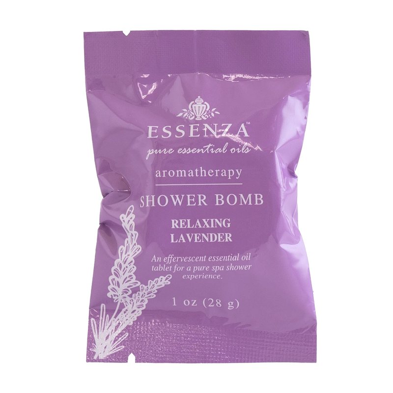 Essenza Shower Bombs 14pc Bin - Revitalizing Eucalyptus & Relaxing Lavender Aromatherapy Luxury Shower Bombs - Height 8.125” Width 5.5” Depth 4.125” Weight 1.31 Lbs - 14 Pc Collection