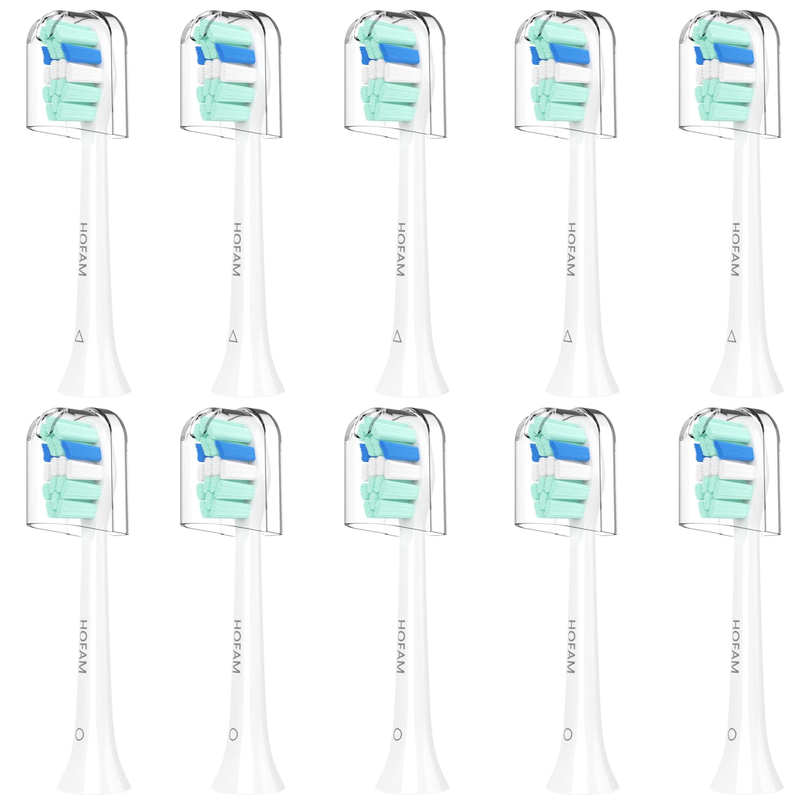 HOFAM Replacement Toothbrush Heads for Philips Sonicare Replacement Heads,Electric Replacement Brush Head Compatible with Phillips Sonicare Electric Toothbrush,for Philips Sonic Care Brush,10 Pcs