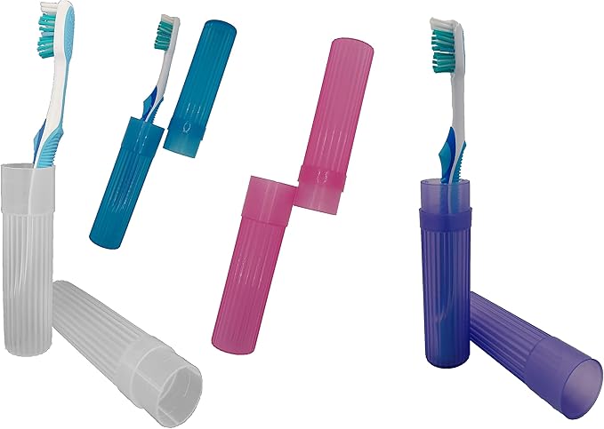 Toothbrush Holder (Blue,Pink,White,Purple) - Made in The USA. W/Ventilation Holes.