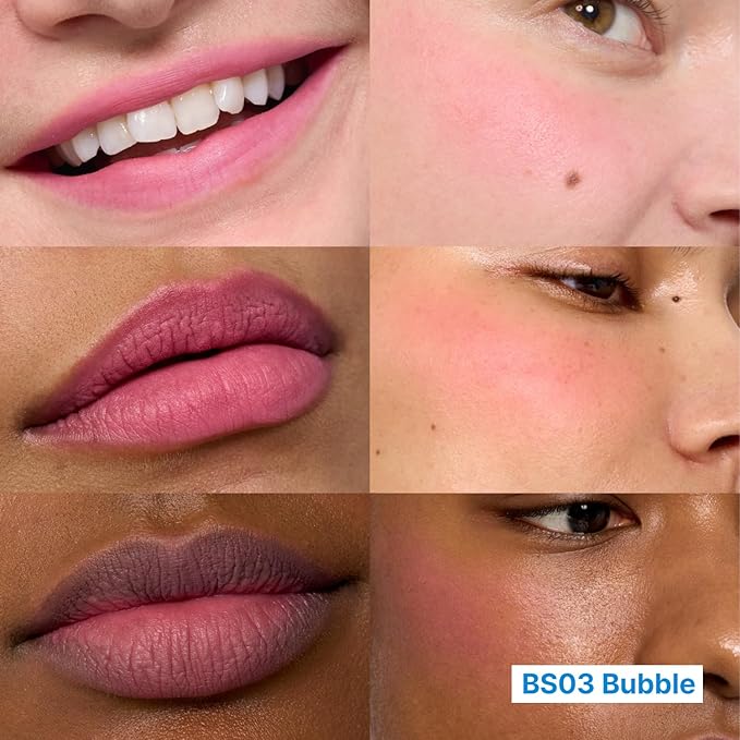 fwee Blurry Pudding Pot + Keychain SET | Airbrushed Blush & Lip, Buildable Pigment, Long-lasting, Lightweight, Easy to Blend, Natural Soft Matte Finish Makeup – Bubble (Peony Pink) | 0.17 oz