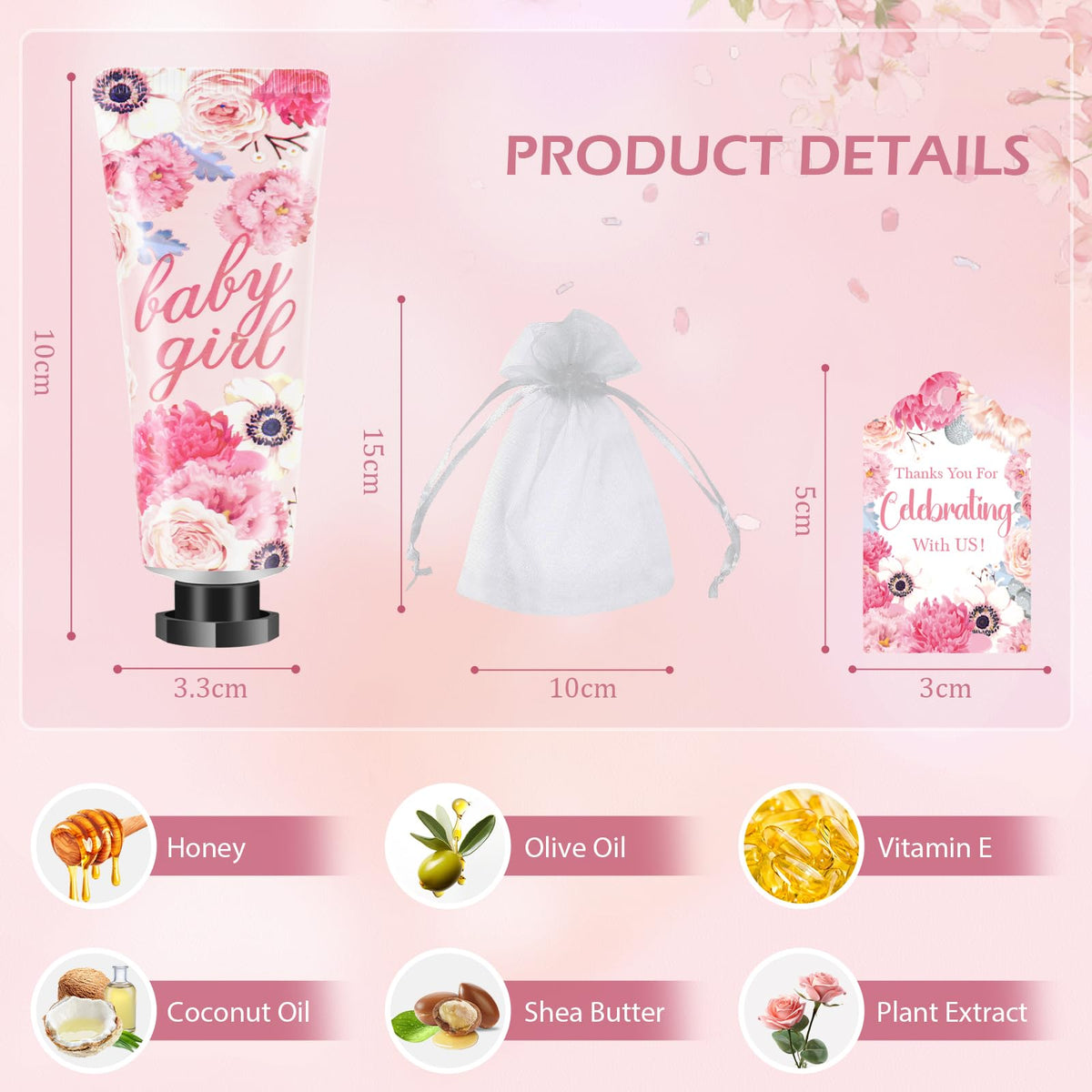 82 Sets Baby Shower Favors for Guests,Baby Shower Hand Cream Gift, Mini Hand Lotion Bulk,Thank You Gift for Women Coworkers,Wedding Party Favors,Bridal Shower Favors for Girls With Organza Gift Bags