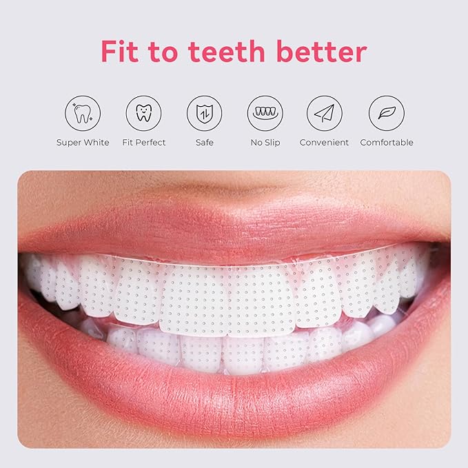 Teeth Whitening Strips - Enamel-Safe Formula & Clinically Tested, 28 Strips for Brighter Smile, Stain Focus Technology with Sensitive Teeth Care