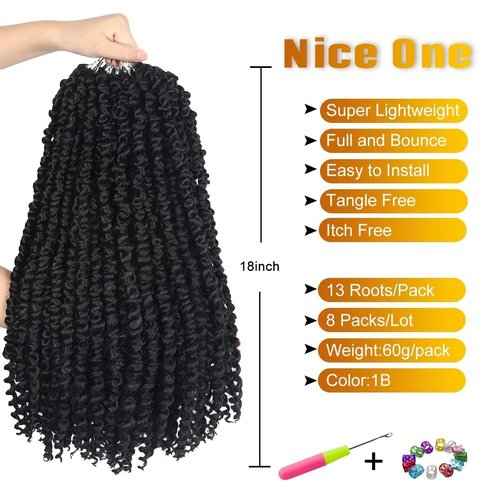 16 Packs Ombre Gold Pre-Looped Passion Twists Braiding Synthetic Hair, Pre-Twisted Passion Twist Hair 18 Inch & 24 Inch, Passion Twist Crochet Hair for Black Women Crochet Passion Twist Hair Extension