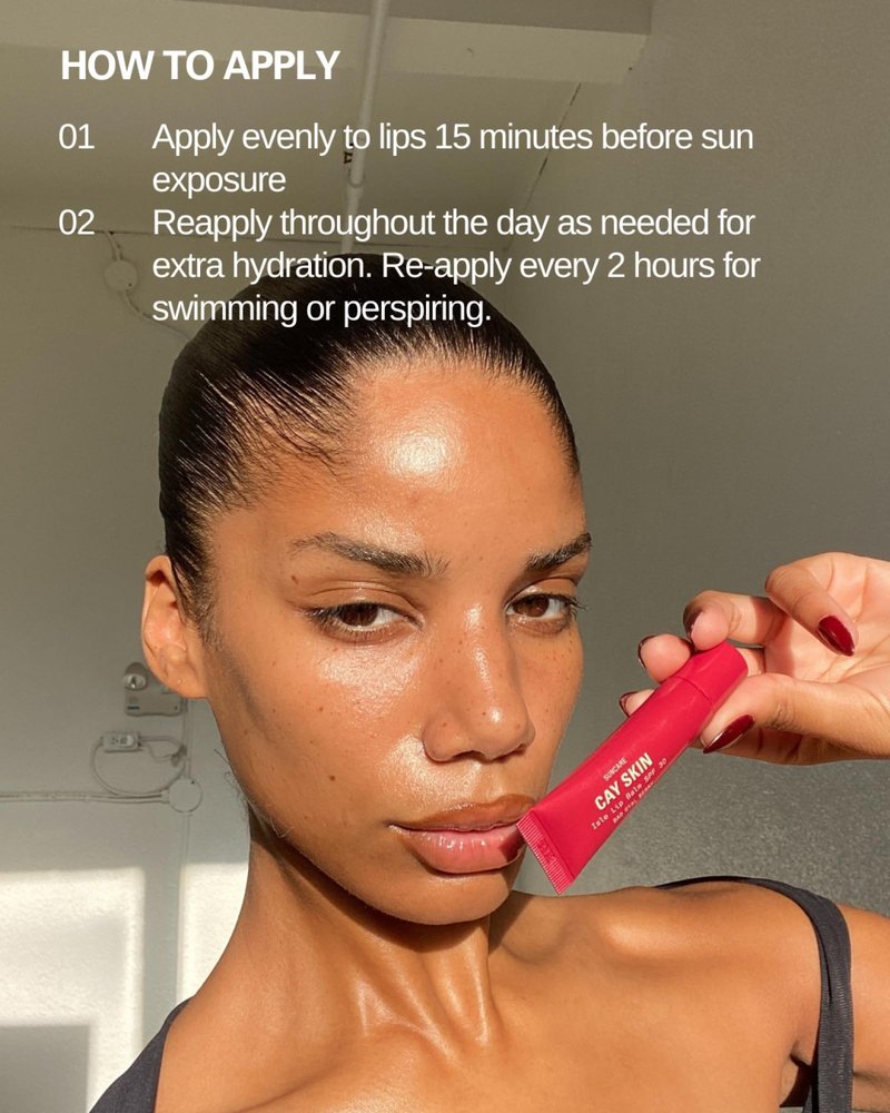 Cay Skin Isle Lip Balm SPF 30 – High Shine, Hydrating + Sheer Lip Gloss in Vanilla Brown Sugar Flavor – Formulated with Natural Ingredients for All Skin Tones – Irie Rose, 0.35 oz