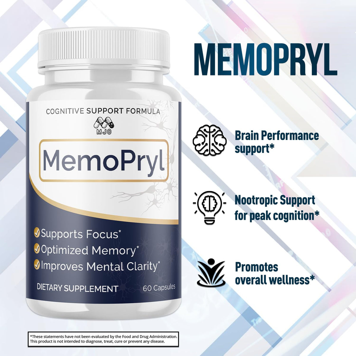 (3 Pack) Memopryl Brain Capsules, Official Memopryl Pills with All Natural Ingredients, Advanced Formula Memo Pryl Health and Wellness Support Pills with Maximum Strength Multivitamins (180 Capsules)