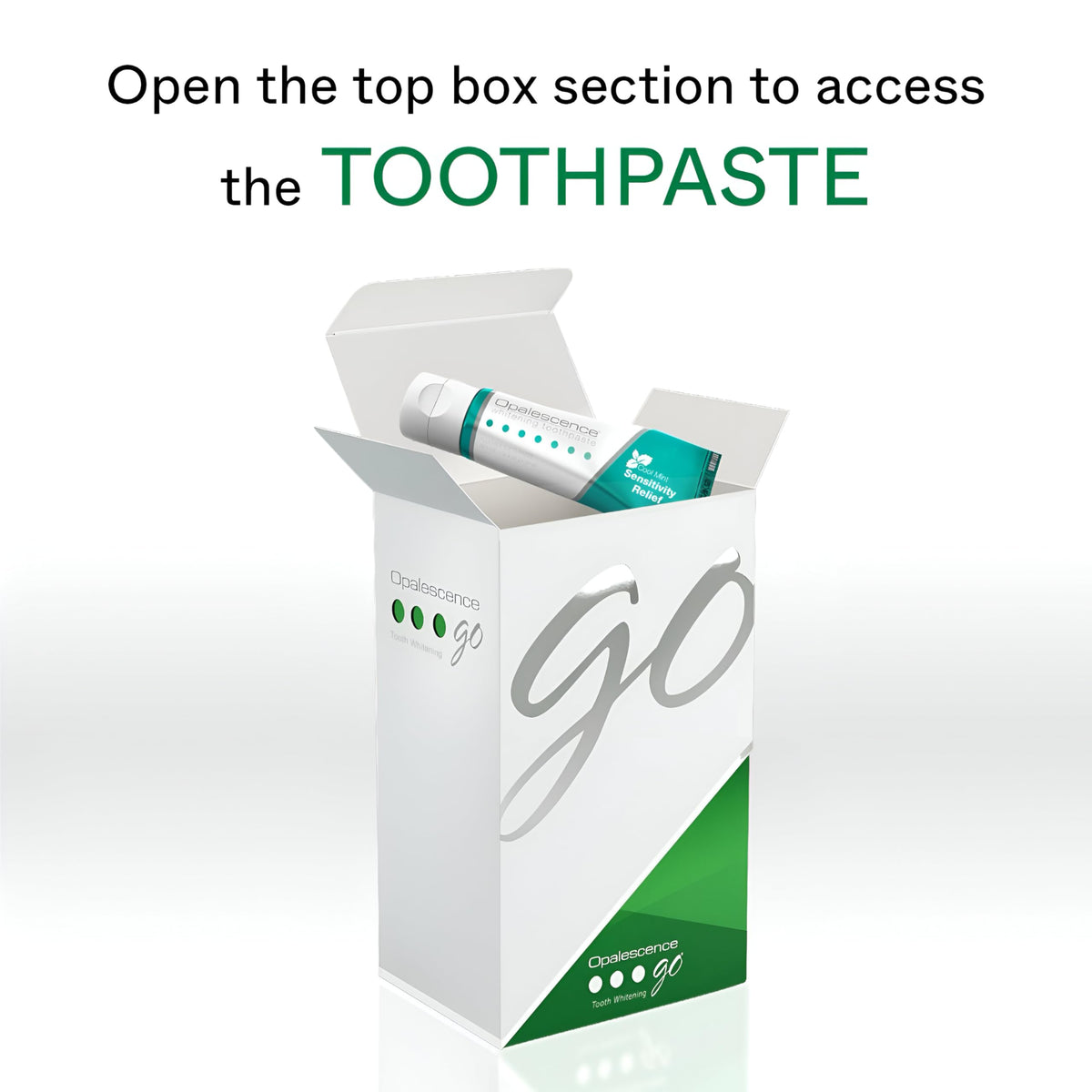 Opalescence GO 15 Whitening Bundle - (7 Treatments) Hydrogen Peroxide Prefilled Teeth Whitening Trays and Travel Original Whitening Toothpaste 1 Oz - Mint Flavor - 6238-1