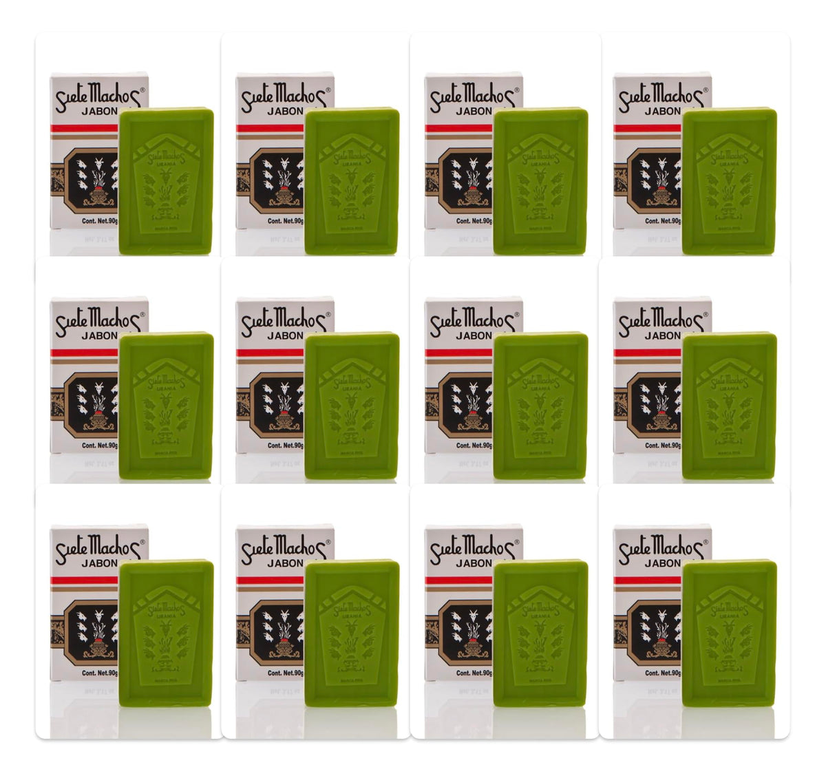 Siete Machos URANIA Soap - Jabon Siete Machos 3.17 oz. / 90g (12 Pack)