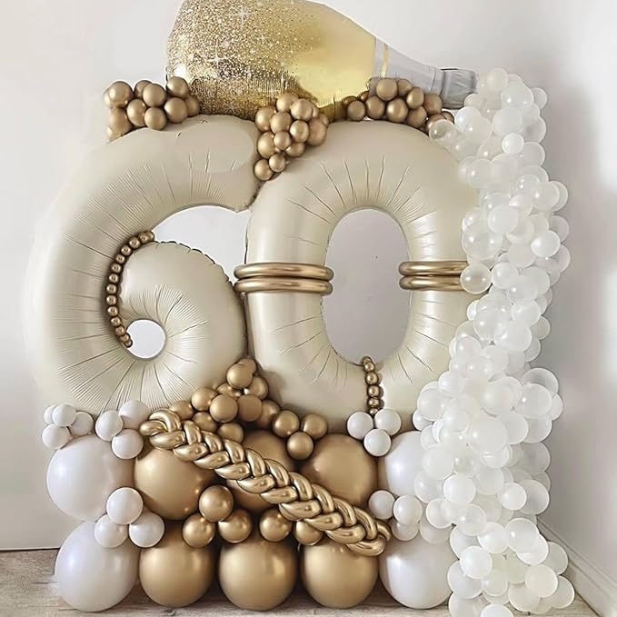 40 Inch Cream Number 9 Balloon, Beige Large 9th Birthday Balloons, Digital 9 Cream White Giant 9 Foil Balloon Helium for Boys Girls 9th Birthday Decorations Anniversary Baby Shower Party Decoration