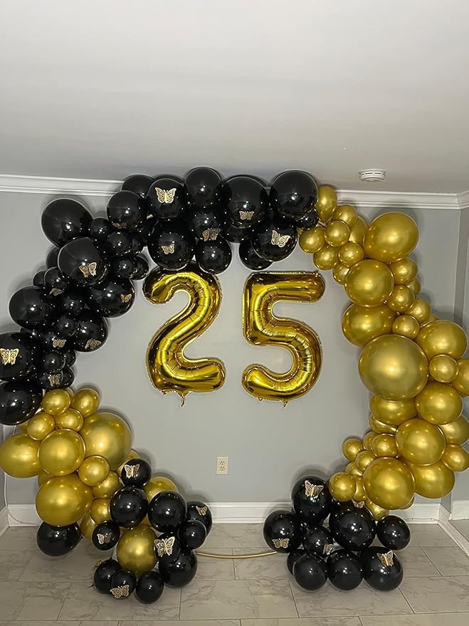 Gold Number 5 Balloon 40 Inch, 5 Balloon Number, 5th Birthday Decorations, Gold Party Supplies for Boys Girls