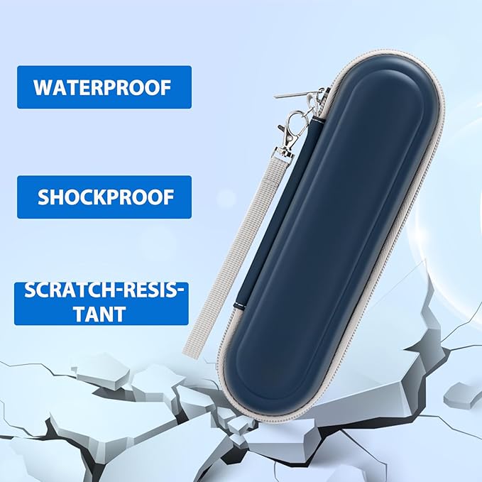 TYSORETY Toothbrush Travel Case for Oral B/Oral-B Pro 1000 1500 5000 7000 & Philips Sonicare 4100 1100 5300 5100 6100/iO Electric Toothbrush, Hard Protective Storage Bag (Deep blue)