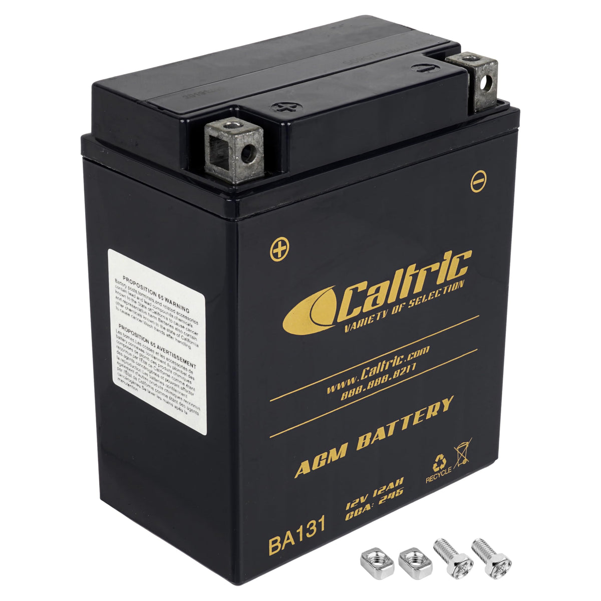 Caltric Agm Battery Compatible with Yamaha Grizzly 125 Yfm125G 2004 2005 2006 2007 2008-2013