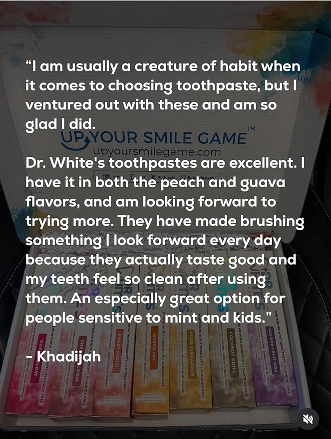 Dr. White’s Fruit by Design™ Line — Guava Glow Fluoride-Free Nano-Hydroxyapatite Toothpaste, 3.5 oz | Mint-Free | Dentist-Formulated | Enamel-Identical Mineral Care