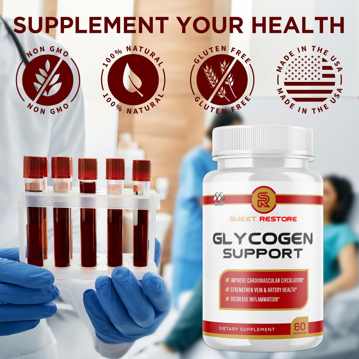 (3 Pack) Sweet Restore Glycogen Support Capsules, Official Sweet Restore Glycogen Support Pills with All Natural Ingredients, Overall Health and Wellness with Max Strength Multivitamin (180 Capsules)