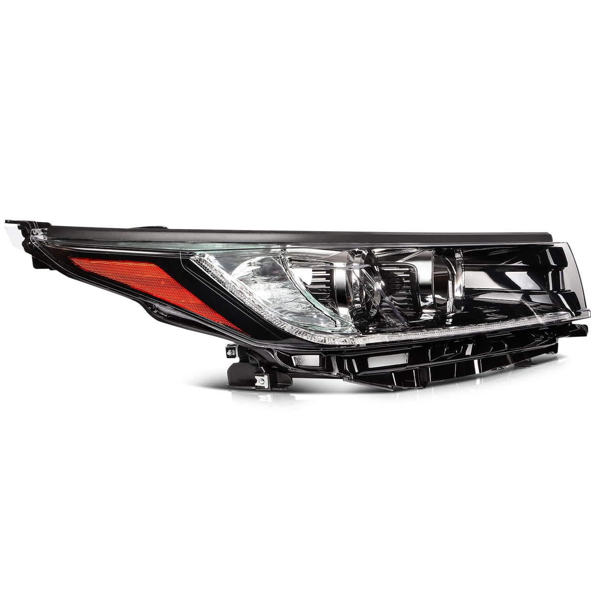 Headlight Assembly Fit 2017-2019 for Toyota Highlander SE Clear Lens Black Housing Passenger Side 81150-OE390 81110-OE390