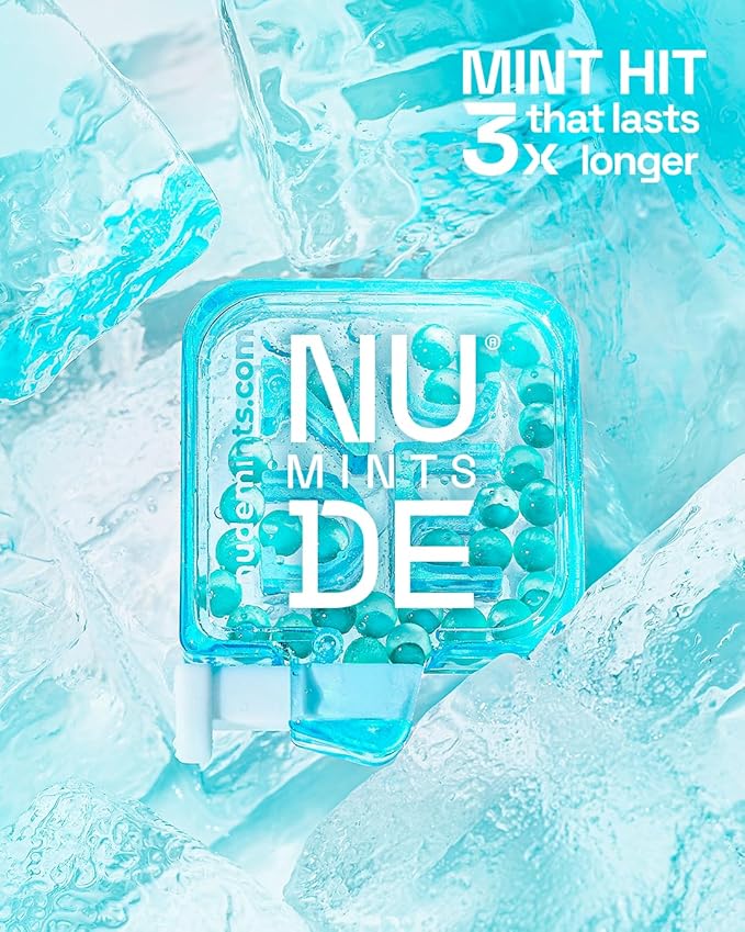NUDE MINTS | Dual Action Liquid Capsules | Mouth Watering Mint - Lasts 3X Longer - 3X Stronger - Extreme Bad Breath Treatment For Adults - Sugar Free, 0 Calorie - Peppermint - 10 Pack - 300 Capsules