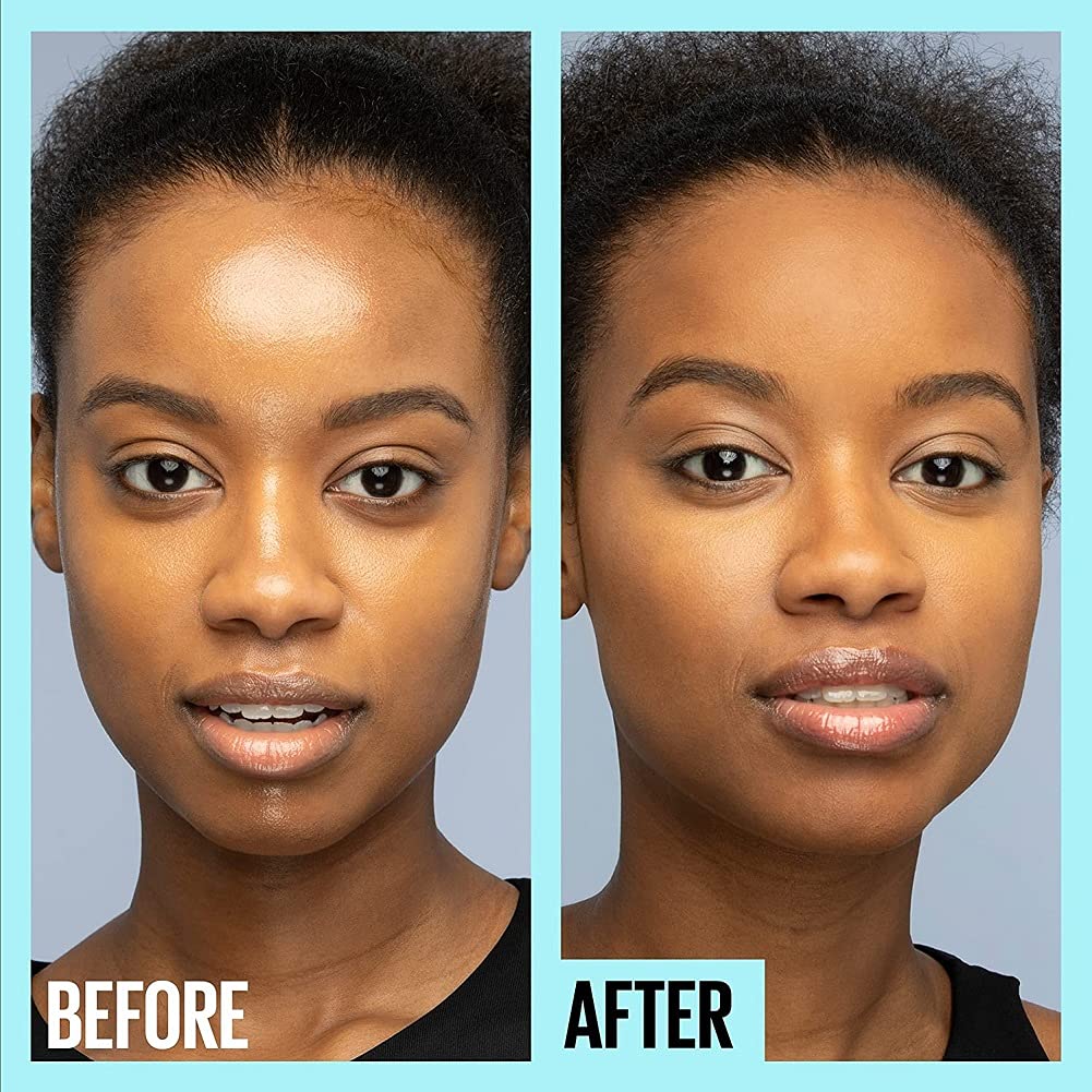 Maybelline Fit Me Matte + Poreless Mattifying Face Primer Makeup With Sunscreen, Broad Spectrum SPF 20, 16HR Wear, Shine Control, Clear, 1 Count