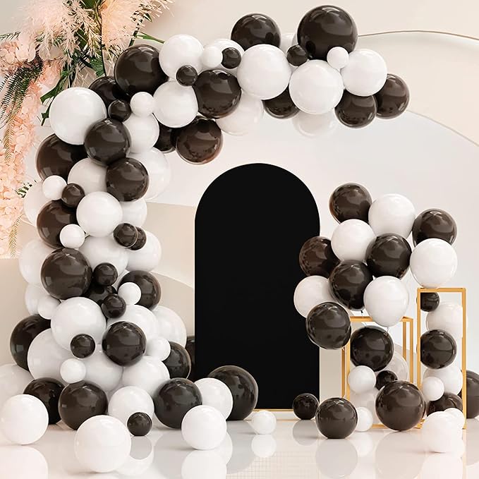 Arch Covers,Arch Backdrop Stand Fitted Cover for Wedding Birthday Party Ceremony Banquet Decoration(7.2FT&6.6FT&6FT,Black,Cover Only)