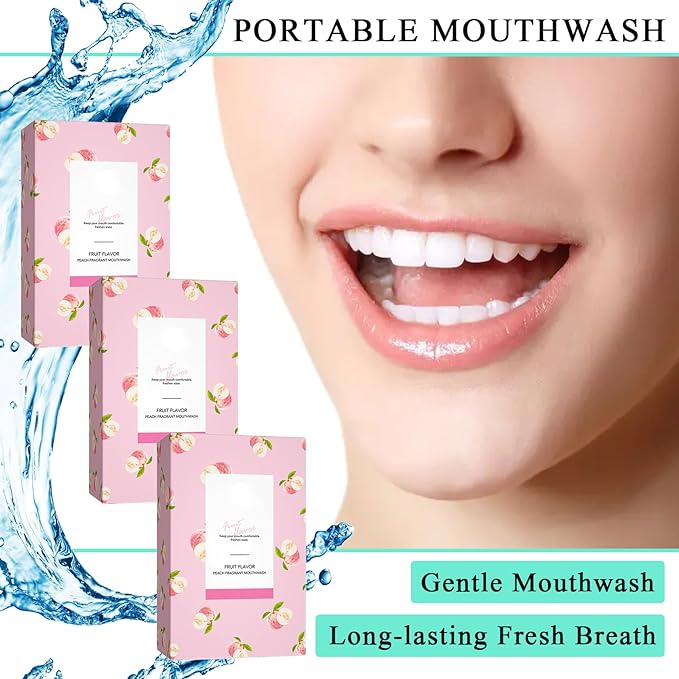 Travel Size Mouthwash,Mini Mouthwash Travel Size Bulk Portable Mouth Wash Set,Individual Small Travel Mouth Wash Packets for Fresh Breath(Pack of 60) A21