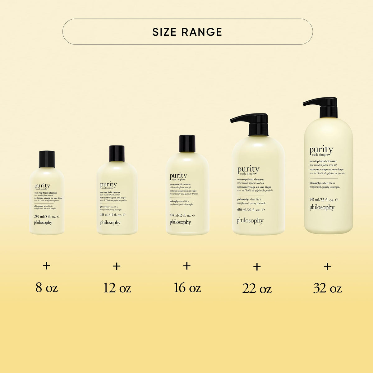philosophy purity made simple one-step facial cleanser- with meadowfoam seed oil gently cleanses & melts away dirt, oil & stubborn makeup paraben-free face wash