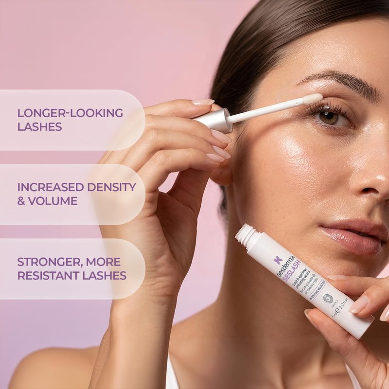 Sesderma SESLASH Eyelash & Brow Enhancing Serum, Transform Your Lashes with This Effective Eyelash Serum & Brow Serum for Beautiful Lashes & Defined Brows, 0.17 fl oz