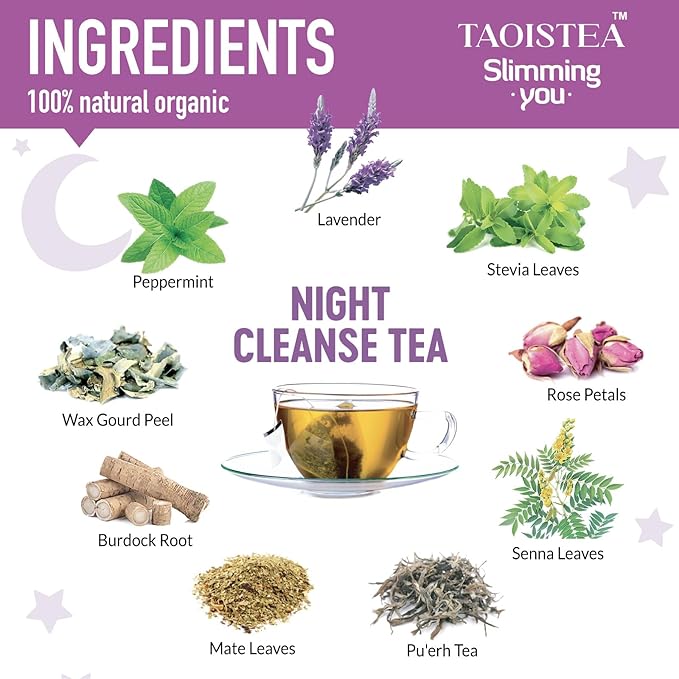 Detox Tea - 14 Day Teatox Herbal Tea for Body Detox Cleanse and Weight Loss - 1 Morning Boost Tea (14 Bags) & 2 Night Cleanse Tea (14 Bags), 100% Natural, Non GMO