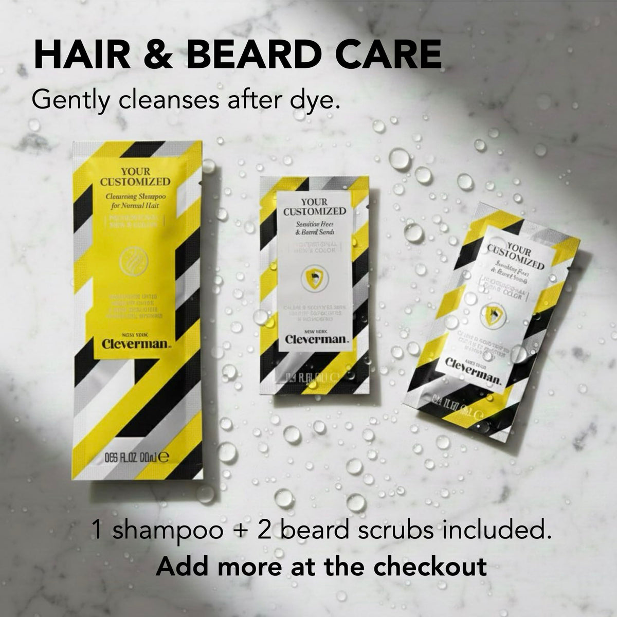 2X Reusable Hair & Beard Dye for Men – Medium Blond 8.01 | Up to 10 Uses, 7 Minutes | Natural Gray Coverage, No-Drip Cream with SkinArmour® – Cleverman