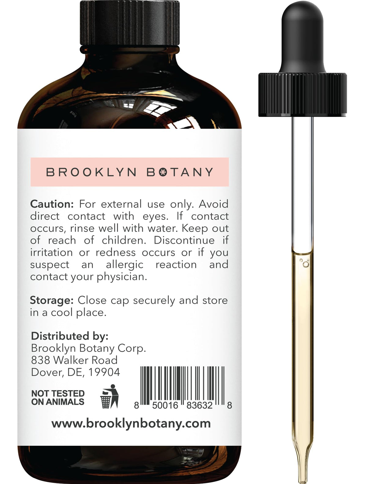 Brooklyn Botany Peppermint Essential Oil - Huge 4 Fl Oz - 100% Pure and Natural - Premium Grade with Dropper - for Aromatherapy and Diffuser