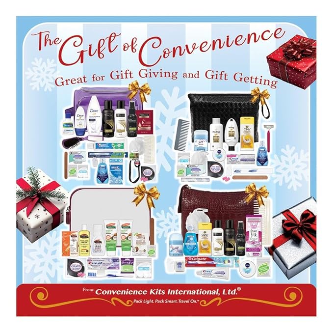 Convenience Kits International Women's Luseta Kit, Travel Size Toiletry Kit, Gifts for Women, 10 Piece Set