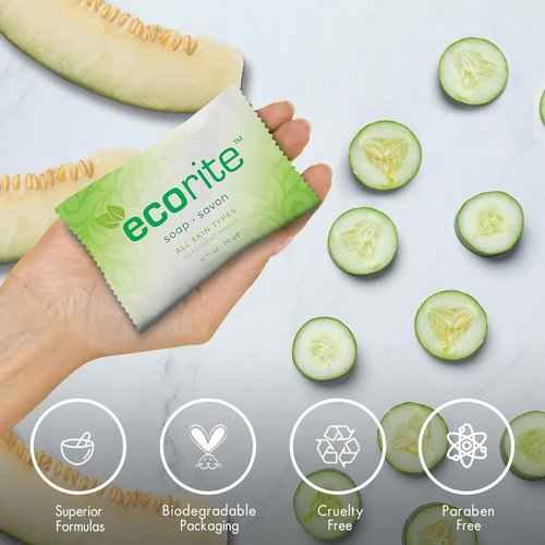 Ecorite Body Bar 1oz/30gm (clear frosted sachet) Hotel Amenities, 288/case