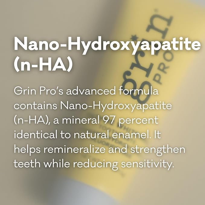 Grin Pro Enzyme Whitening with Nano Hydroxyapatite Toothpaste, Fluoride Free, Reduce Plaque Biofilms, Promoting Cleaner, Whiter Teeth, 113g Natural Ingredients New Zealand Manufactured