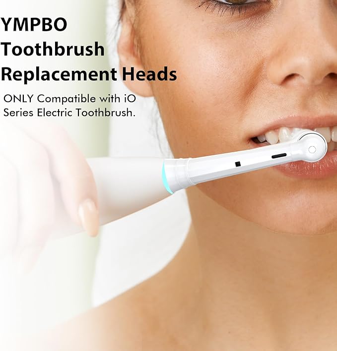 Pack of 6 Replacement Heads Compatible with Oral B iO 10 9 8 7 6 5 4 3 Series Electric Toothbrush, Medium Brush Heads, Black