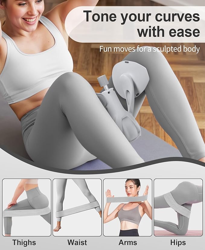 Upgraded Inner Thigh Exerciser, Kegel Exerciser, Adjustable Pelvic Floor Muscle Strengthening Exercise Devices, Hip Pelvic Trainer for Postpartum Recovery, Thigh Toner Workout Equipment